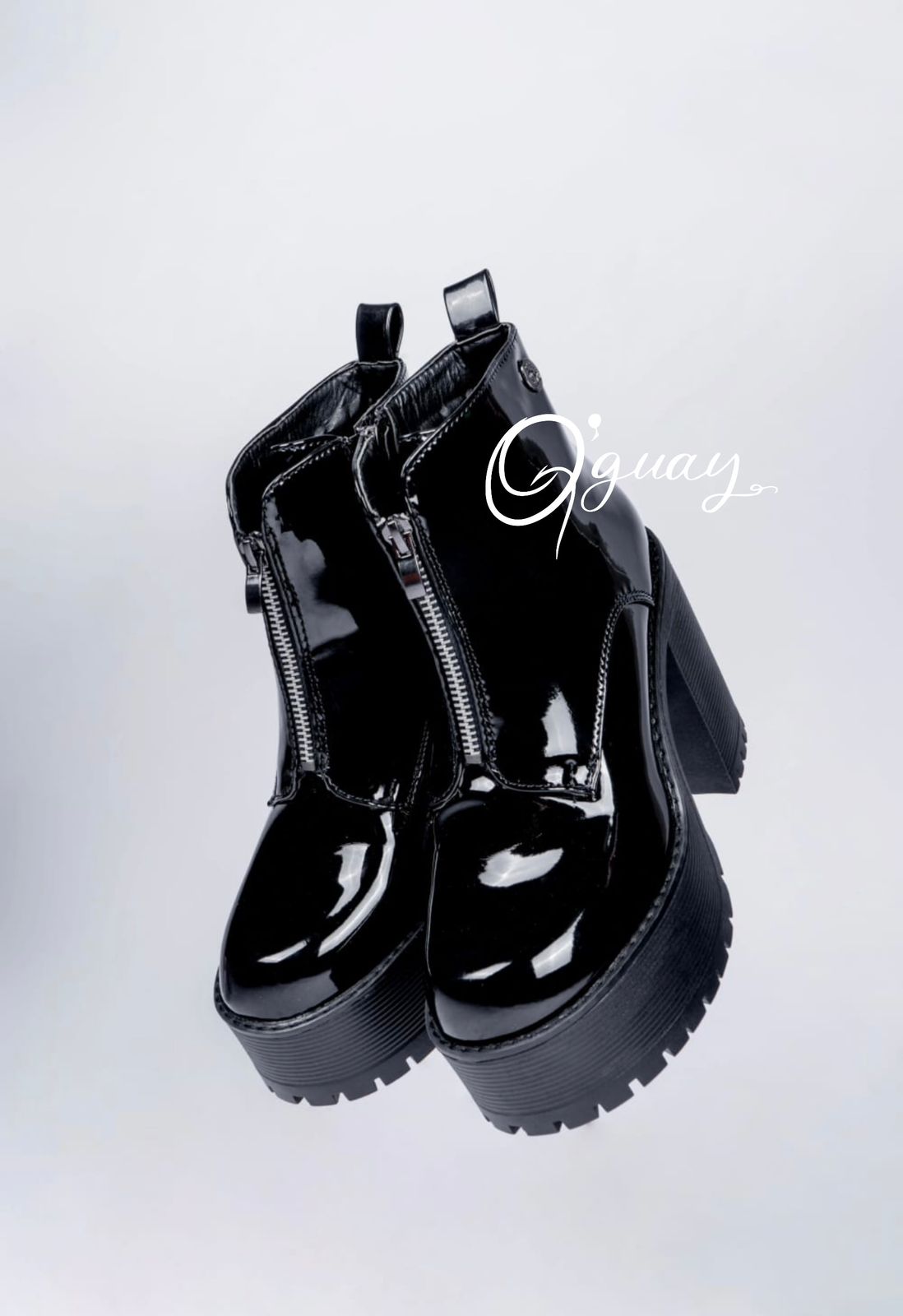 Botines De Charol con cierre